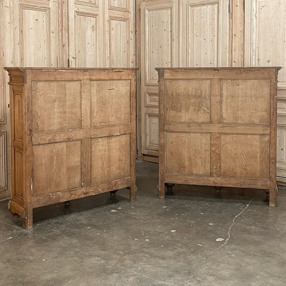 Pair Antique Liegoise 4 Door Cabinets 12
