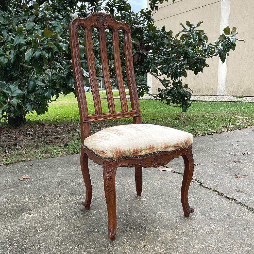 Pair Antique Liegoise Louis XIV Side Chairs For Sale 5
