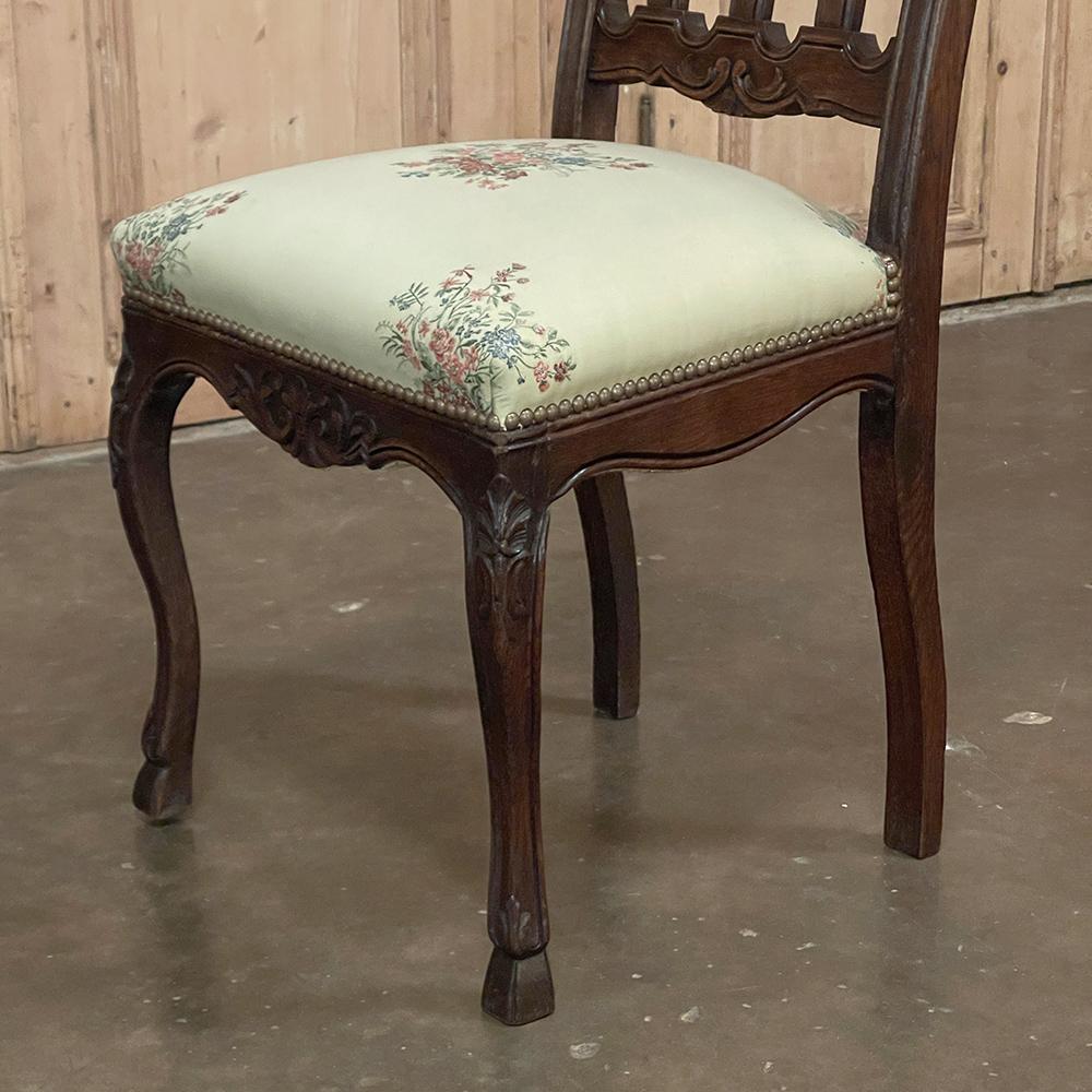 Pair Antique Liegoise Louis XIV Style Side Chairs For Sale 8