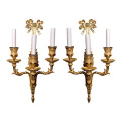 Coppia di antichi sconsigli in bronzo Luigi XVI firmati "Caldwell".