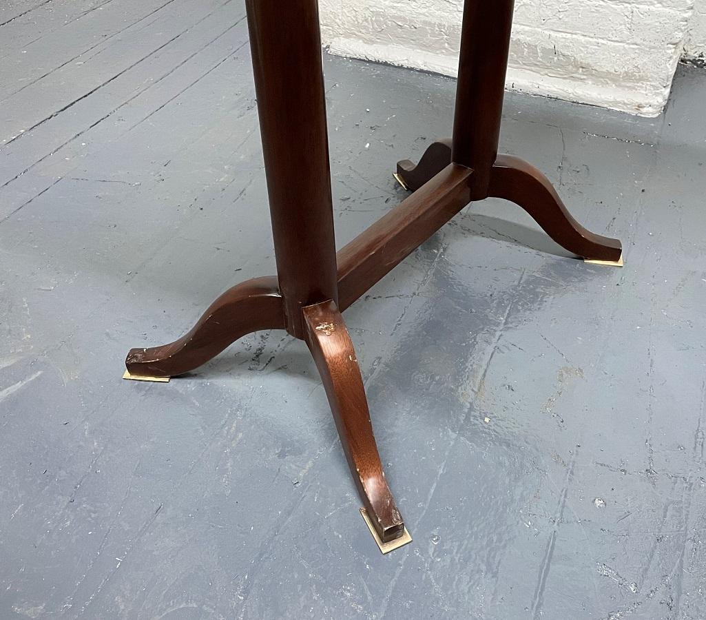 Pair Antique Mahogany and Marble Top Side Tables For Sale 2