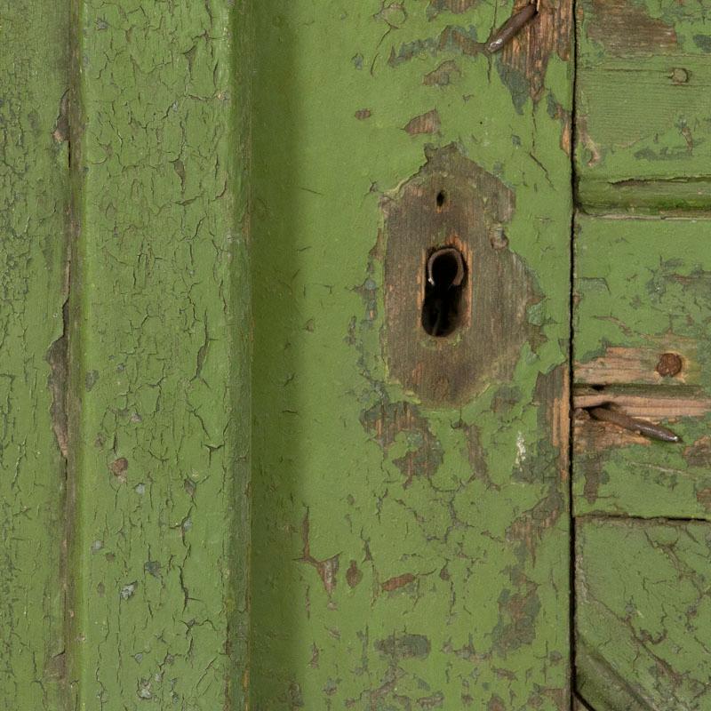 Pair of Antique Original Green Painted Doors Great Sliding Doors 1