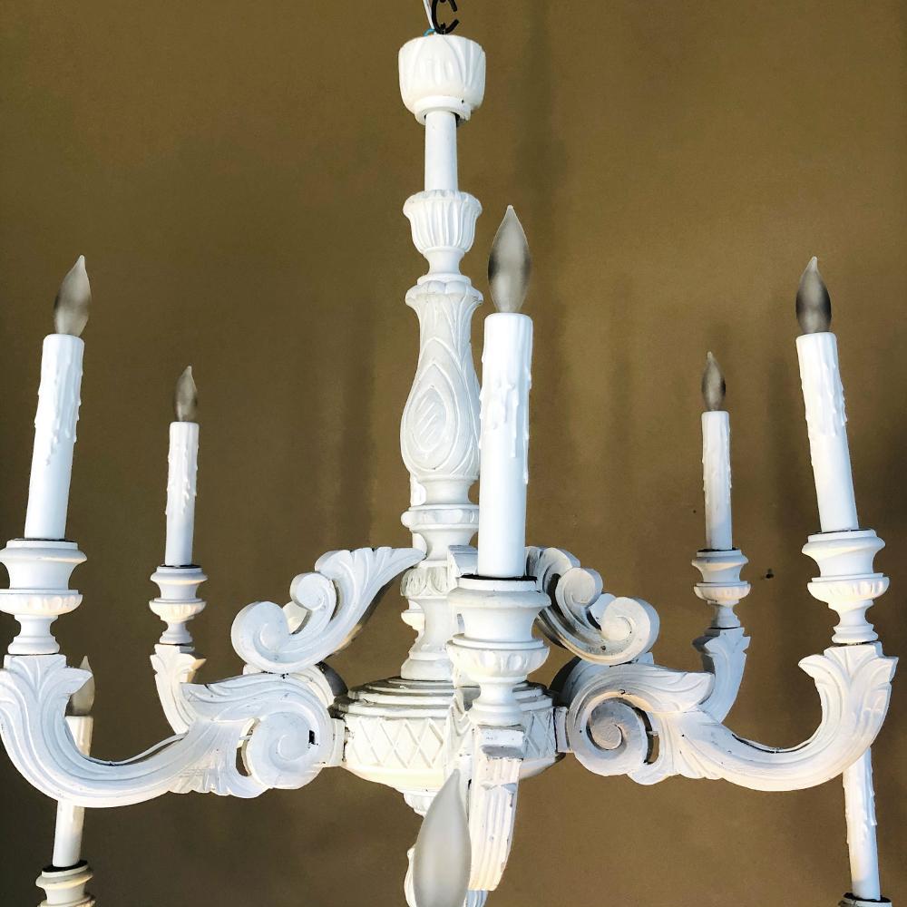 Pair of Antique Painted Chandeliers 2