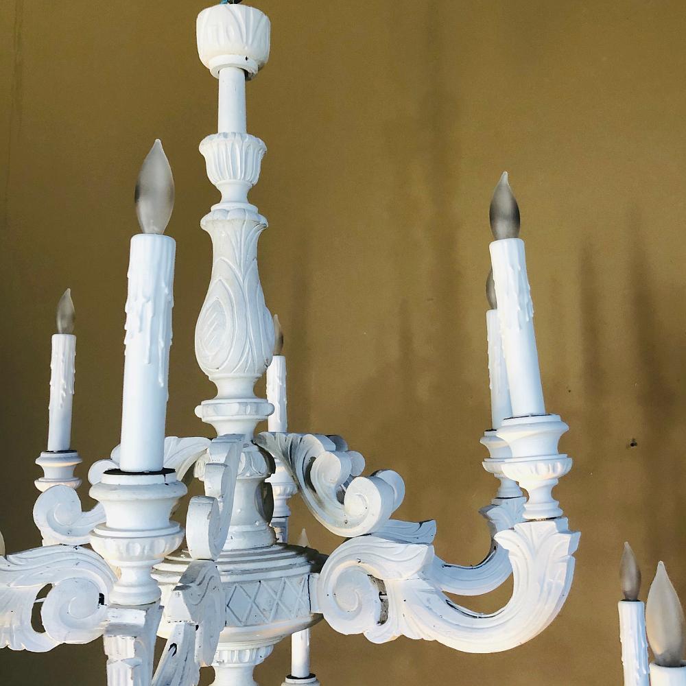 Pair of Antique Painted Chandeliers 1