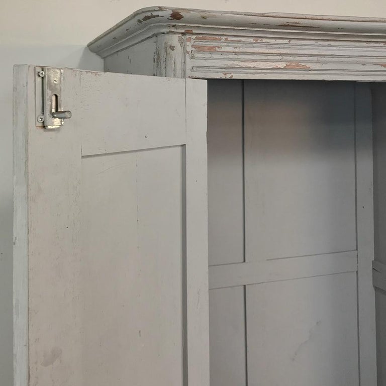 Pair of Antique Painted Wooden Locker at 1stDibs