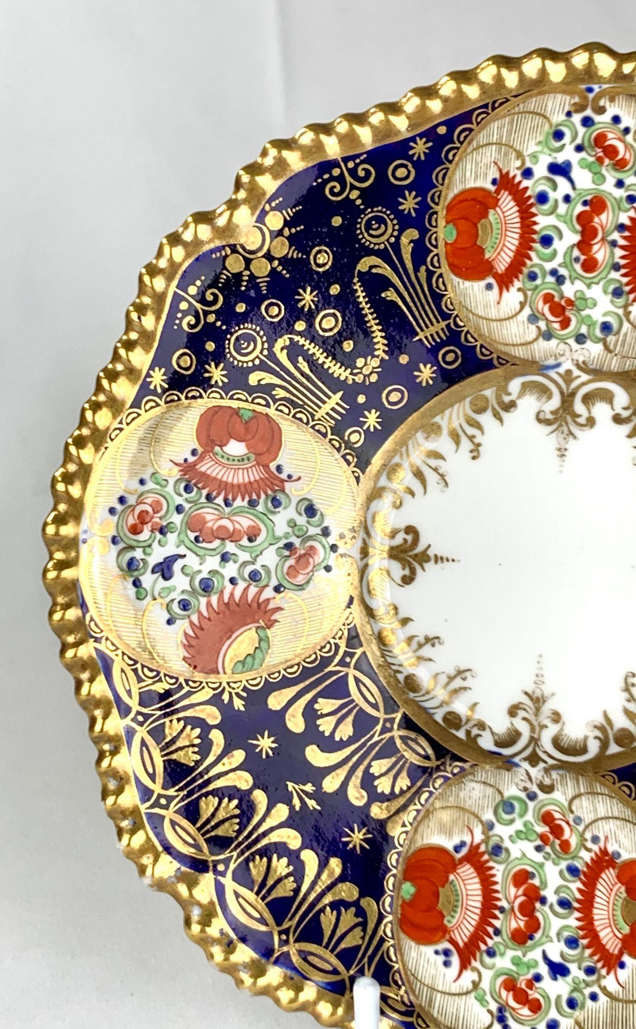Pair Antique Porcelain Cups and Saucers by FBB Worcester Hand Painted Circa 1820 For Sale 1