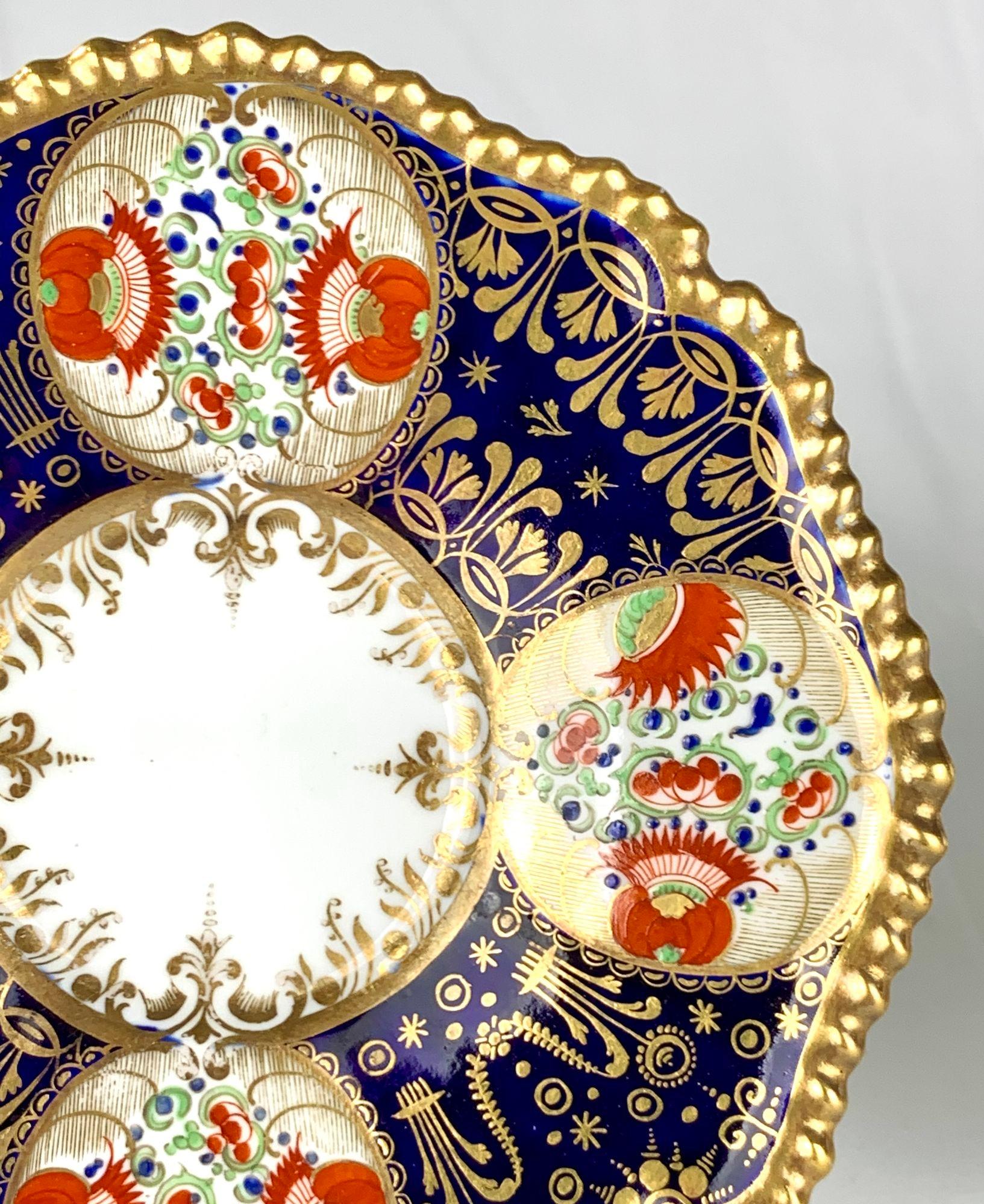 Pair Antique Porcelain Cups and Saucers by FBB Worcester Hand Painted Circa 1820 For Sale 3