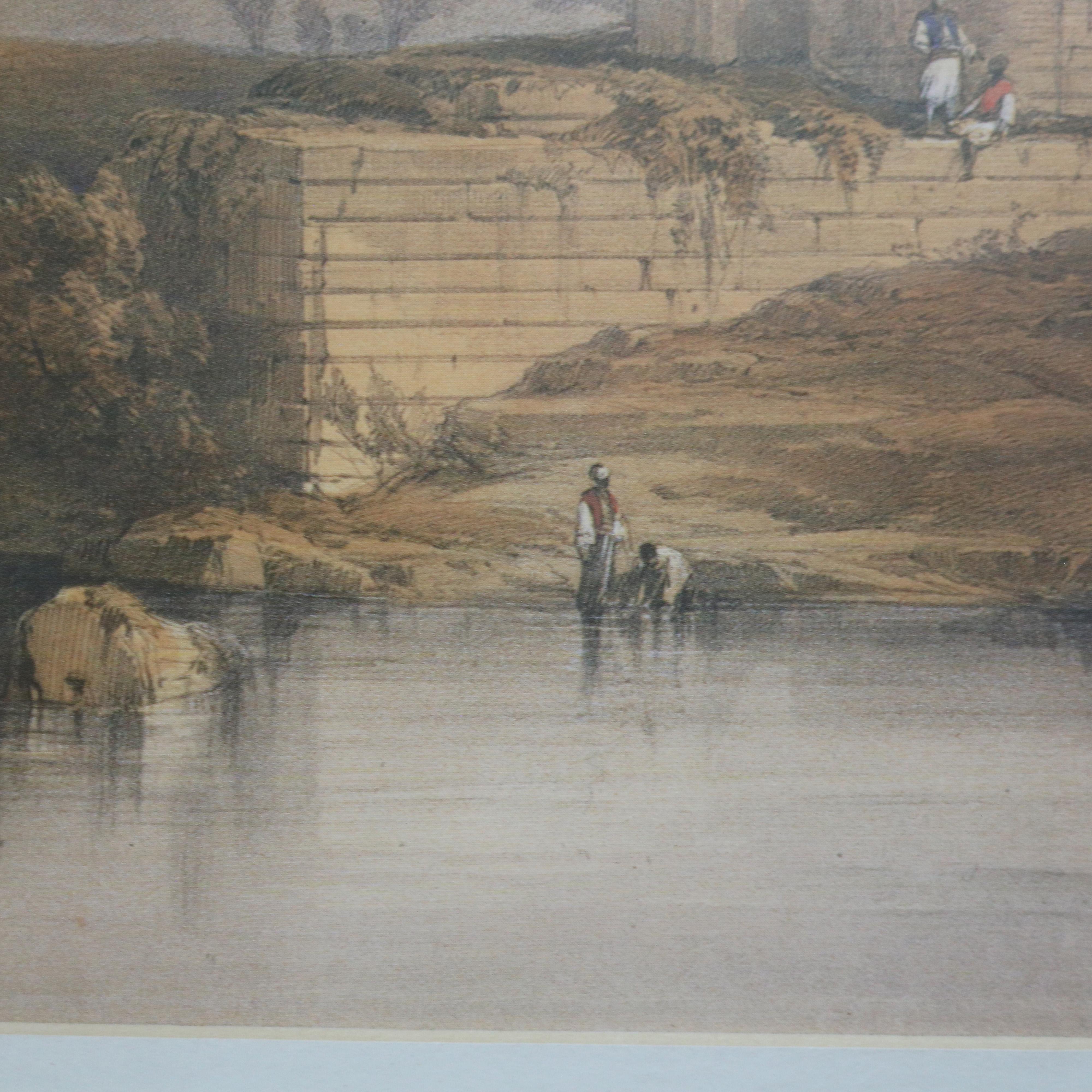 Paar antike Drucke des Hypaethral-Tempels in Philae & Esneh C1855 im Zustand „Gut“ im Angebot in Big Flats, NY
