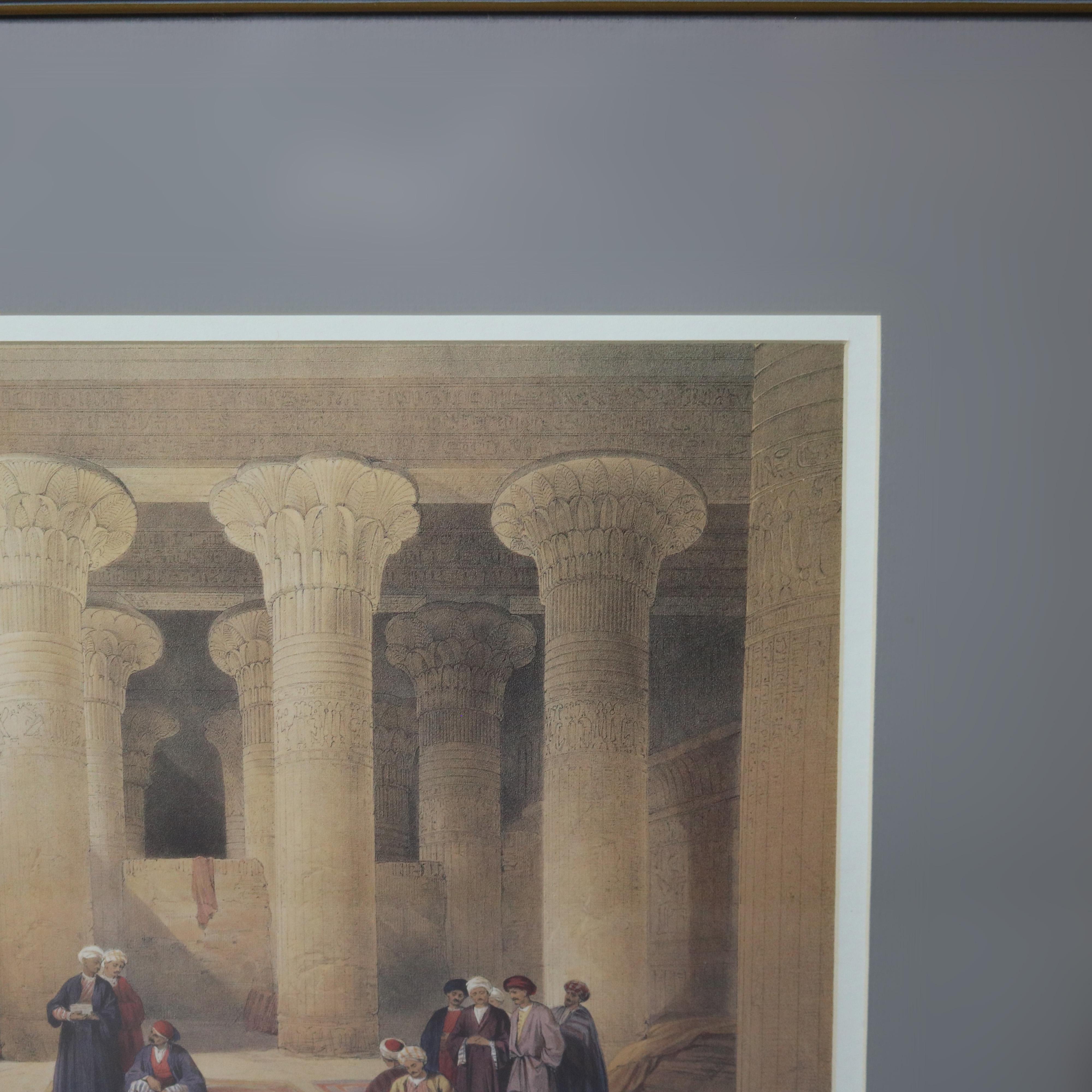 Paar antike Drucke des Hypaethral-Tempels in Philae & Esneh C1855 im Angebot 4