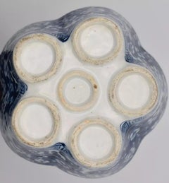 Pair Antique Qing Chinese Prunus Blue and White Tulip Vases Ca 19th Century