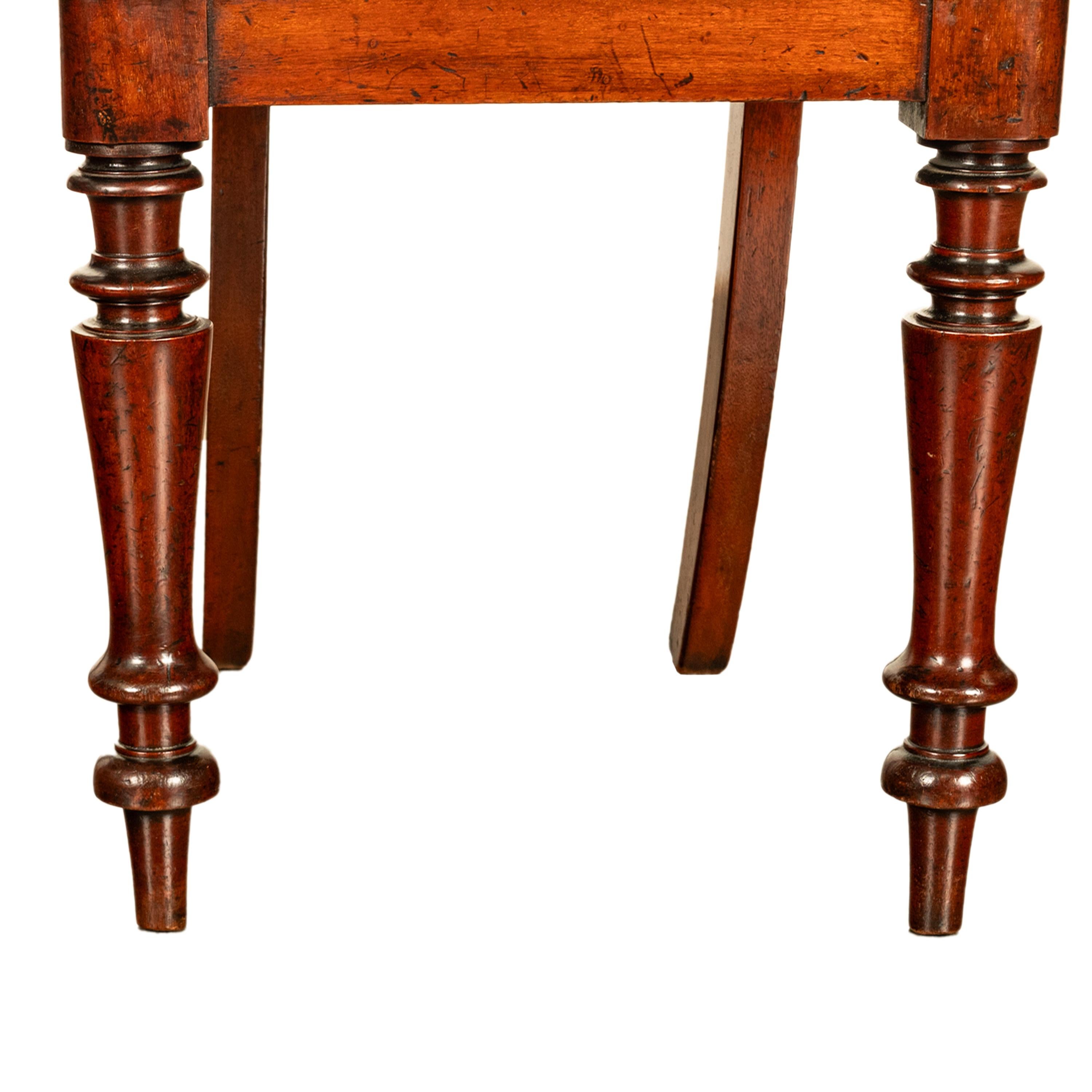 Pair Antique Regency Carved Mahogany Country House Shield Back Hall Chairs 1825 For Sale 10