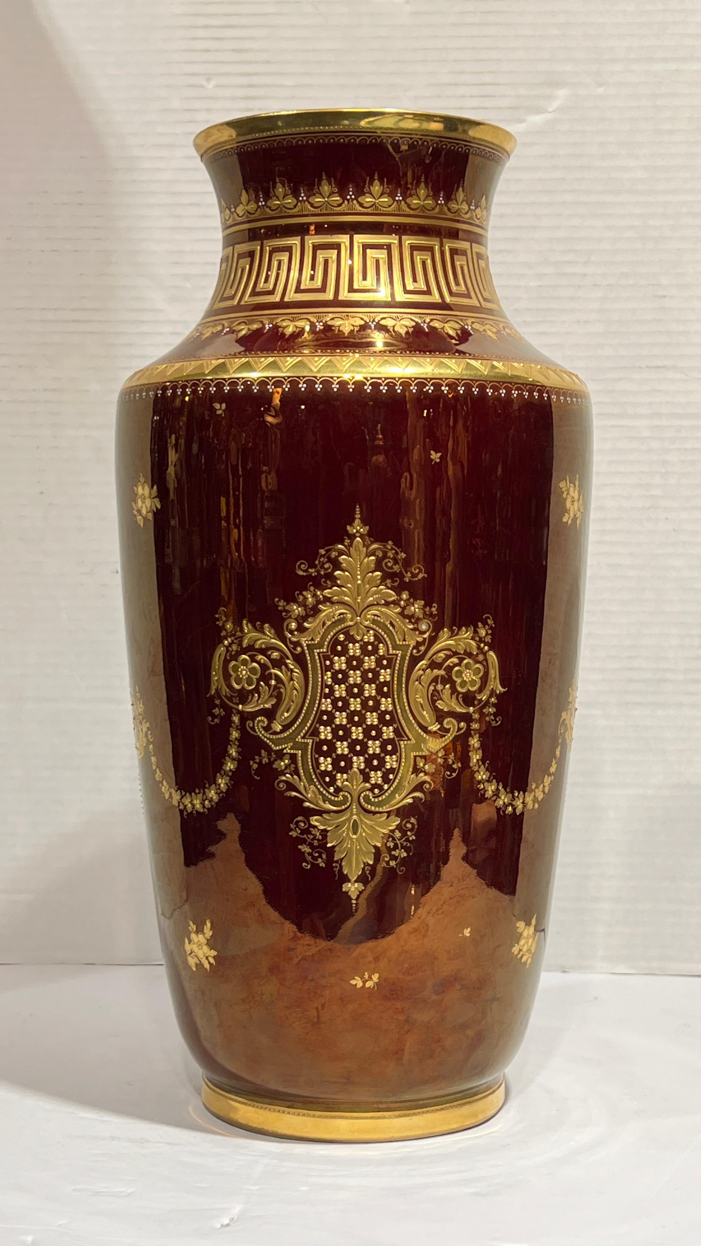 Pair Antique Royal Vienna Porcelain Portrait Vases After Max Nonnenbruch For Sale 5