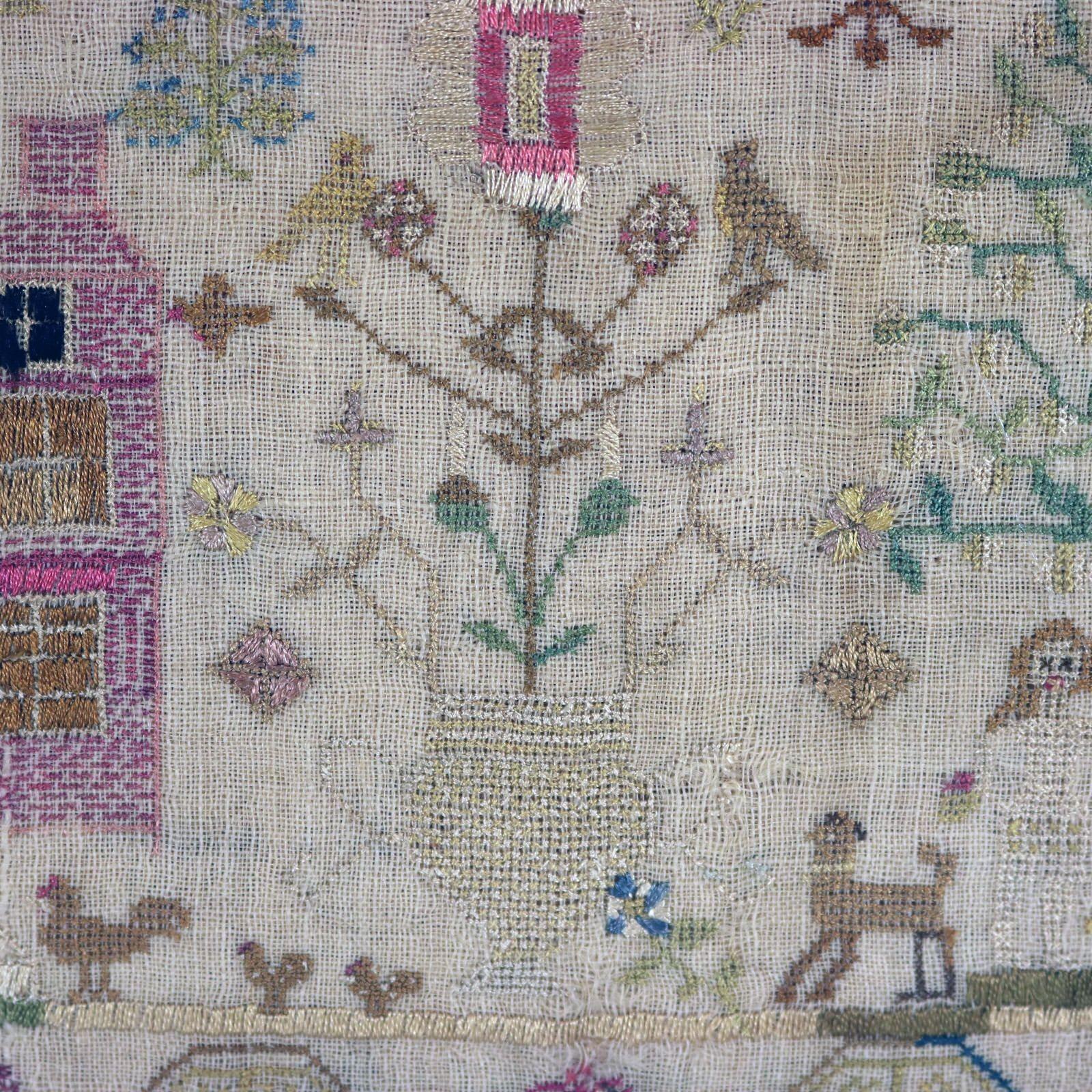 Pair Antique Samplers, 1803, by Ruth Orsmond 4