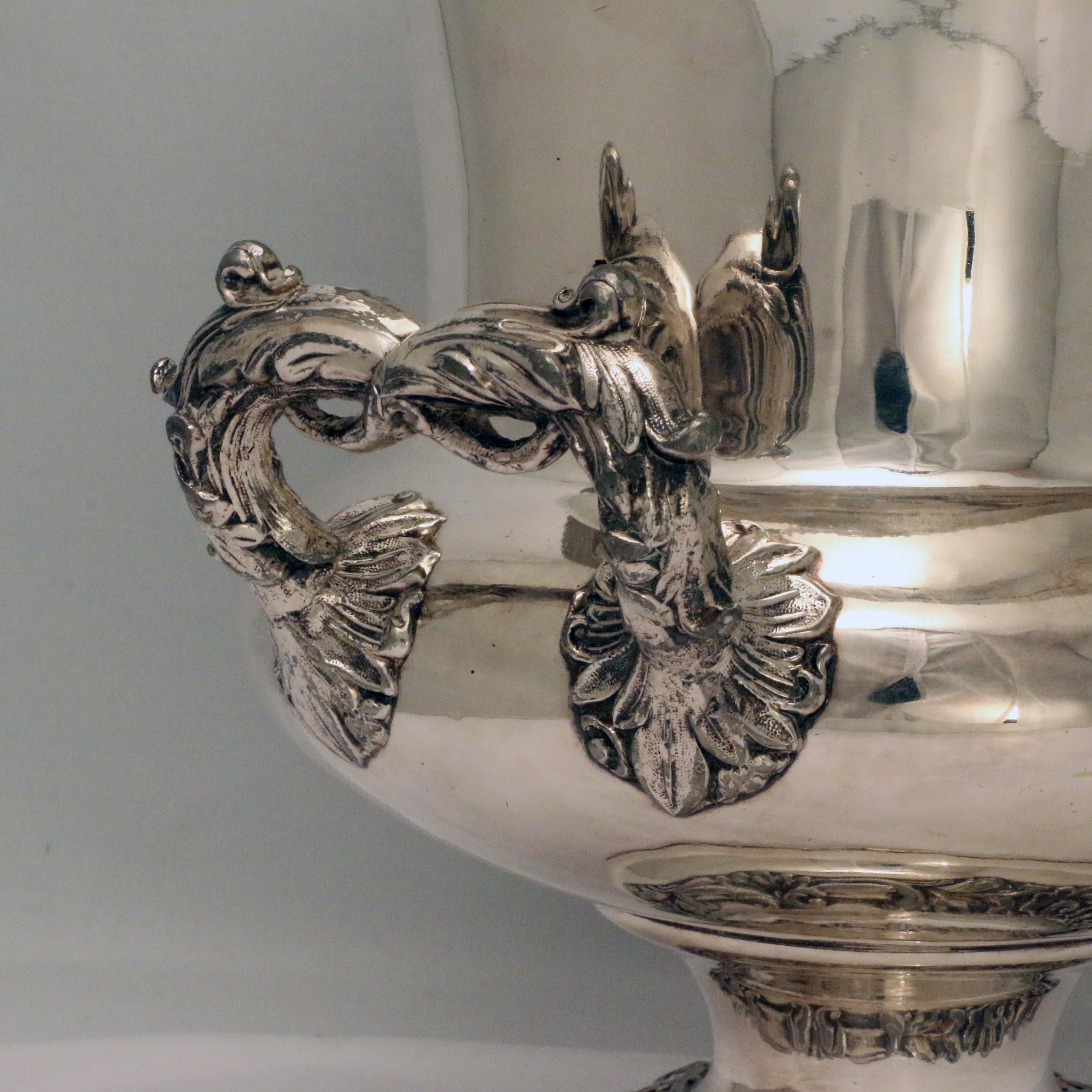 Early 19th Century Pair of Antique Sheffield Silver Plate Wine Coolers