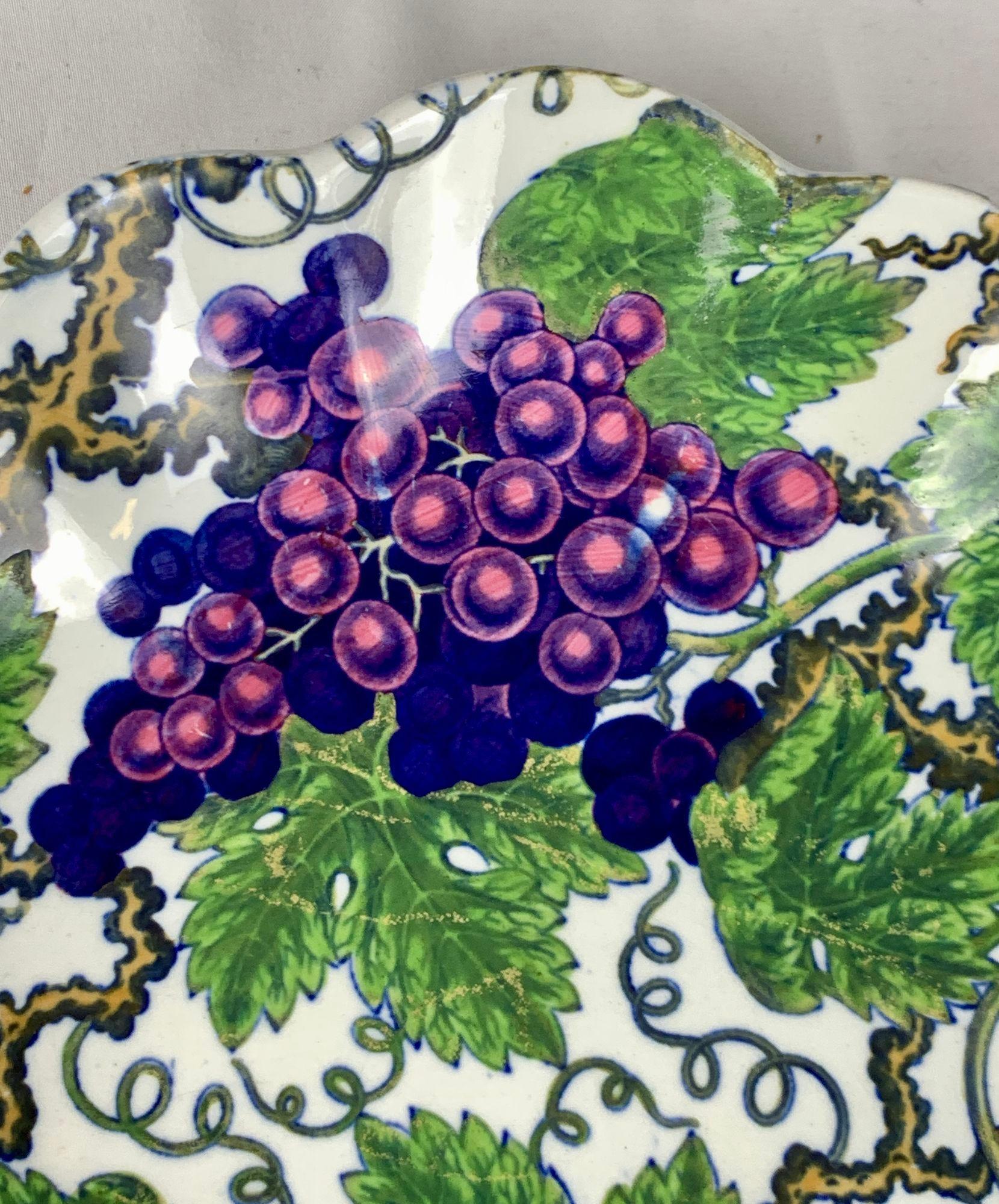XIX secolo Coppia di piatti antichi Spode con motivo Greene & Greene Inghilterra Circa 1820 in vendita