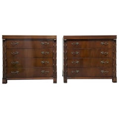 Pair of Antique Style Mahogany Chests
