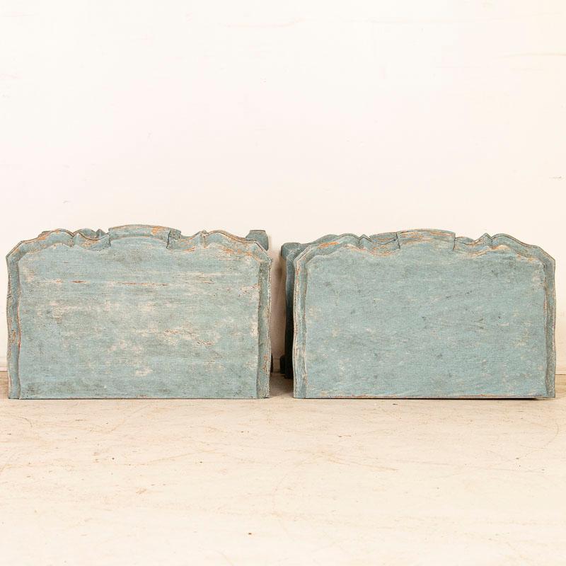 Pair, Antique Swedish Blue Painted Chest of Drawers Nightstands 4
