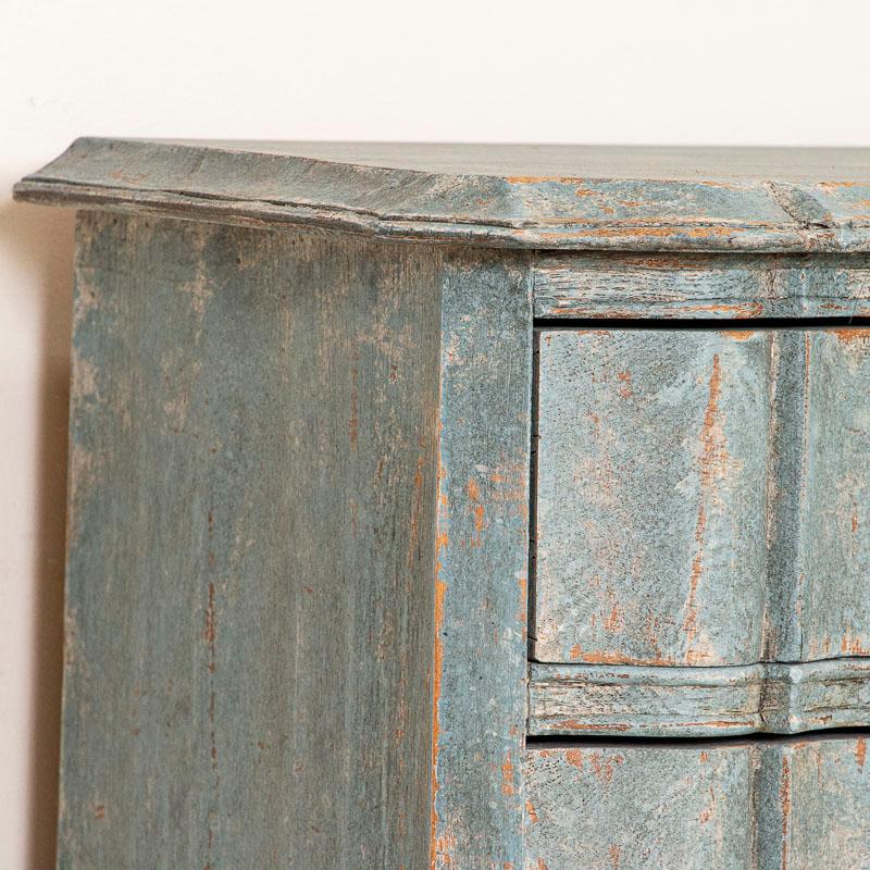 Pair, Antique Swedish Blue Painted Chest of Drawers Nightstands 2