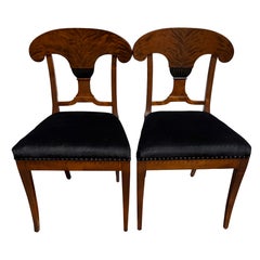 Pair Antique Swedish Karl Johan Revival (Biedermeier) Chairs - Fully Restored