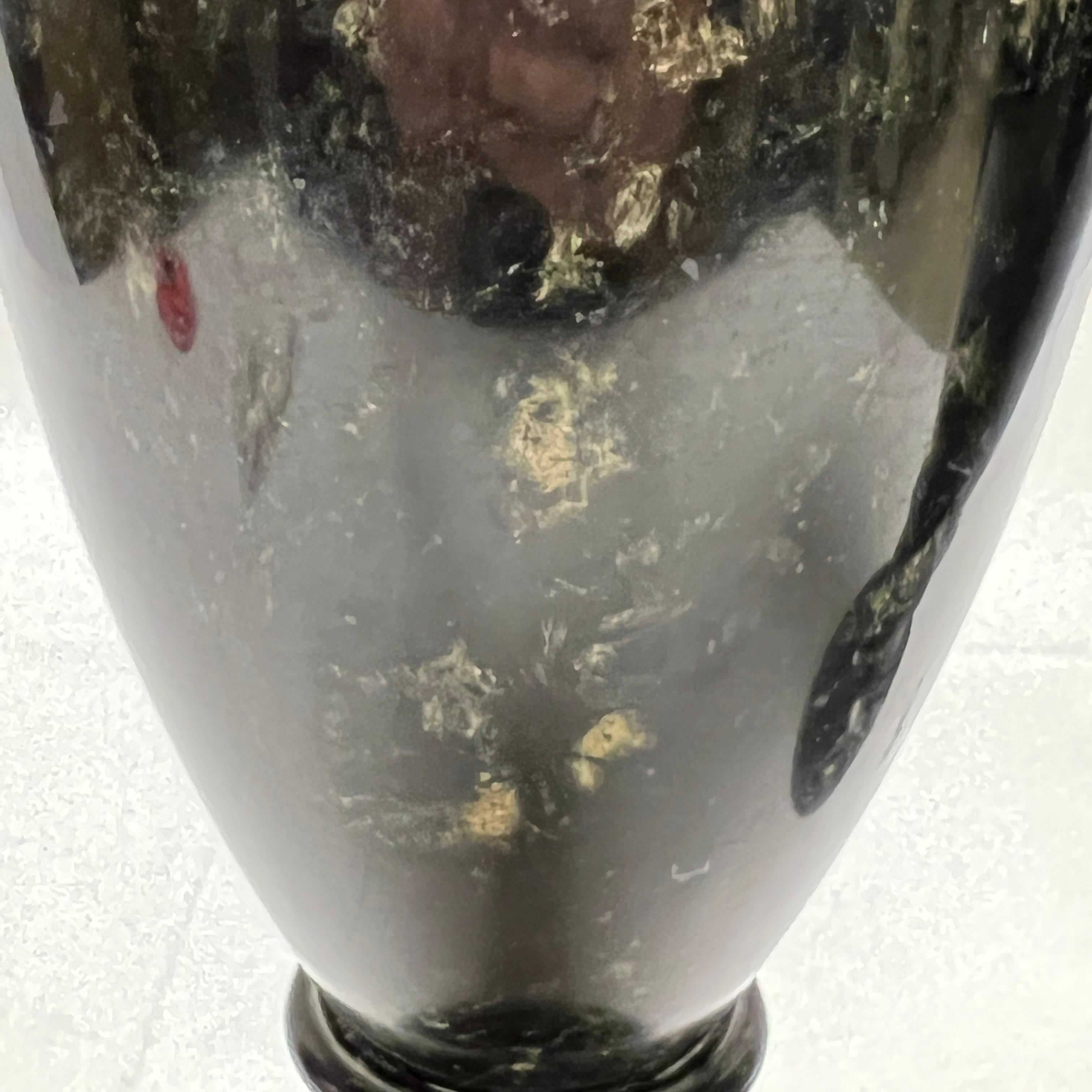 19th Century Pair Antique Swedish Porphyry Rannas or Jasper Stone Vases
