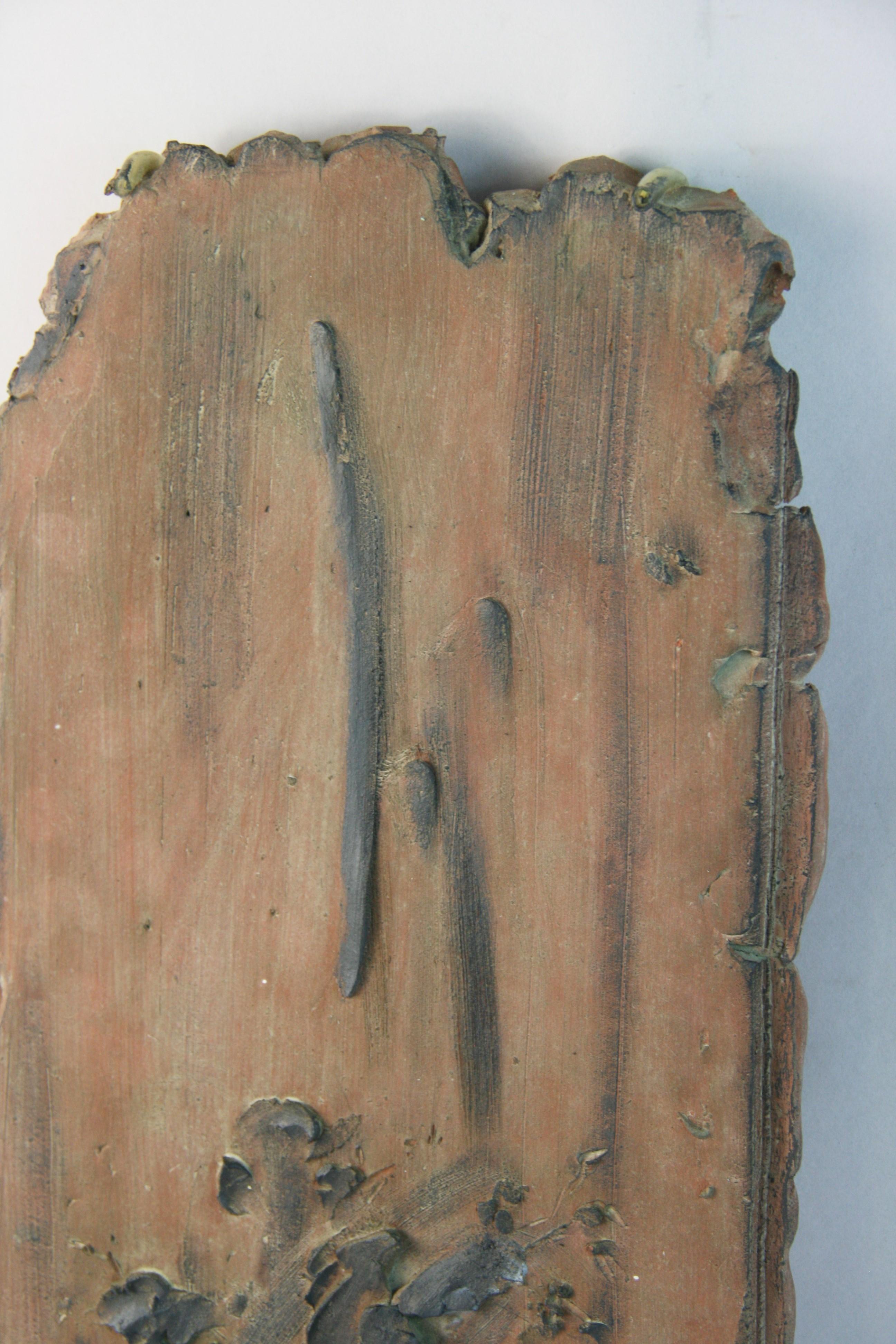 Japanese Pair Antique  Terracotta Wall Panels For Sale 9
