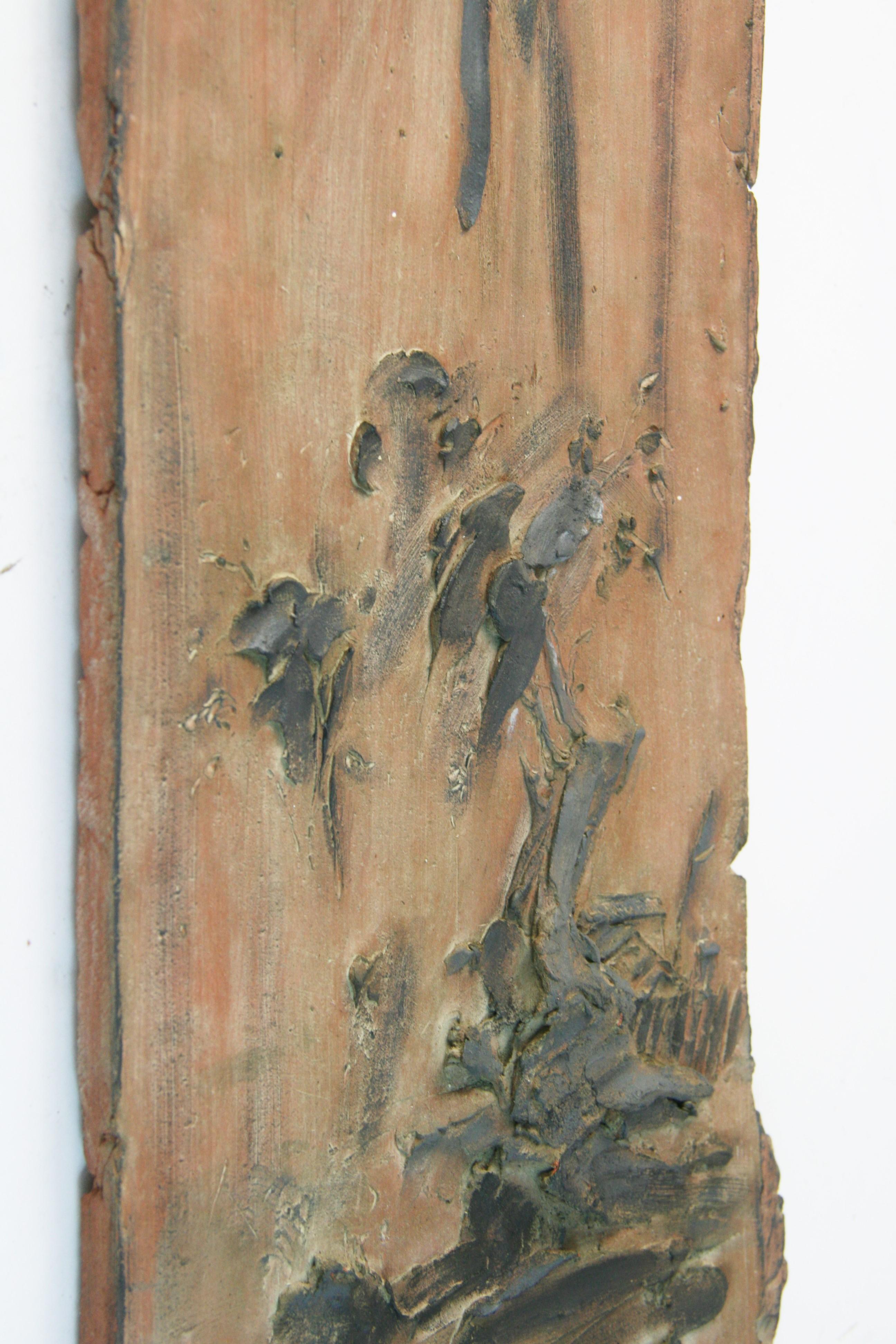 Japanese Pair Antique  Terracotta Wall Panels For Sale 12