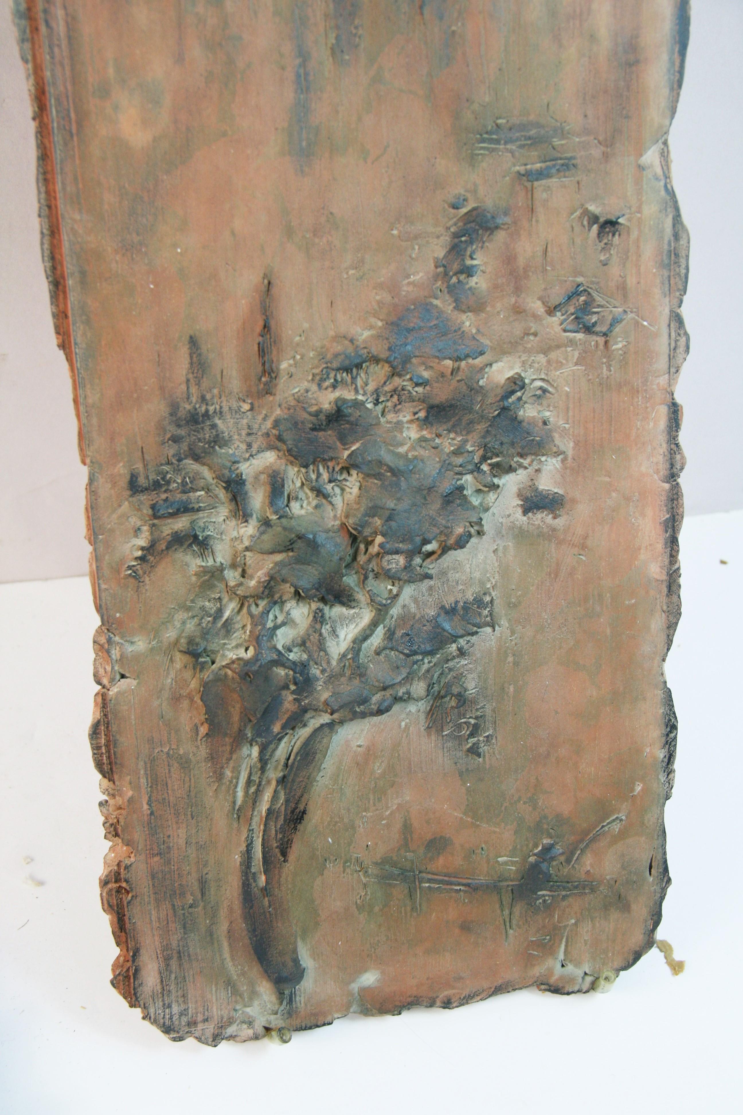 Japanese Pair Antique  Terracotta Wall Panels For Sale 14