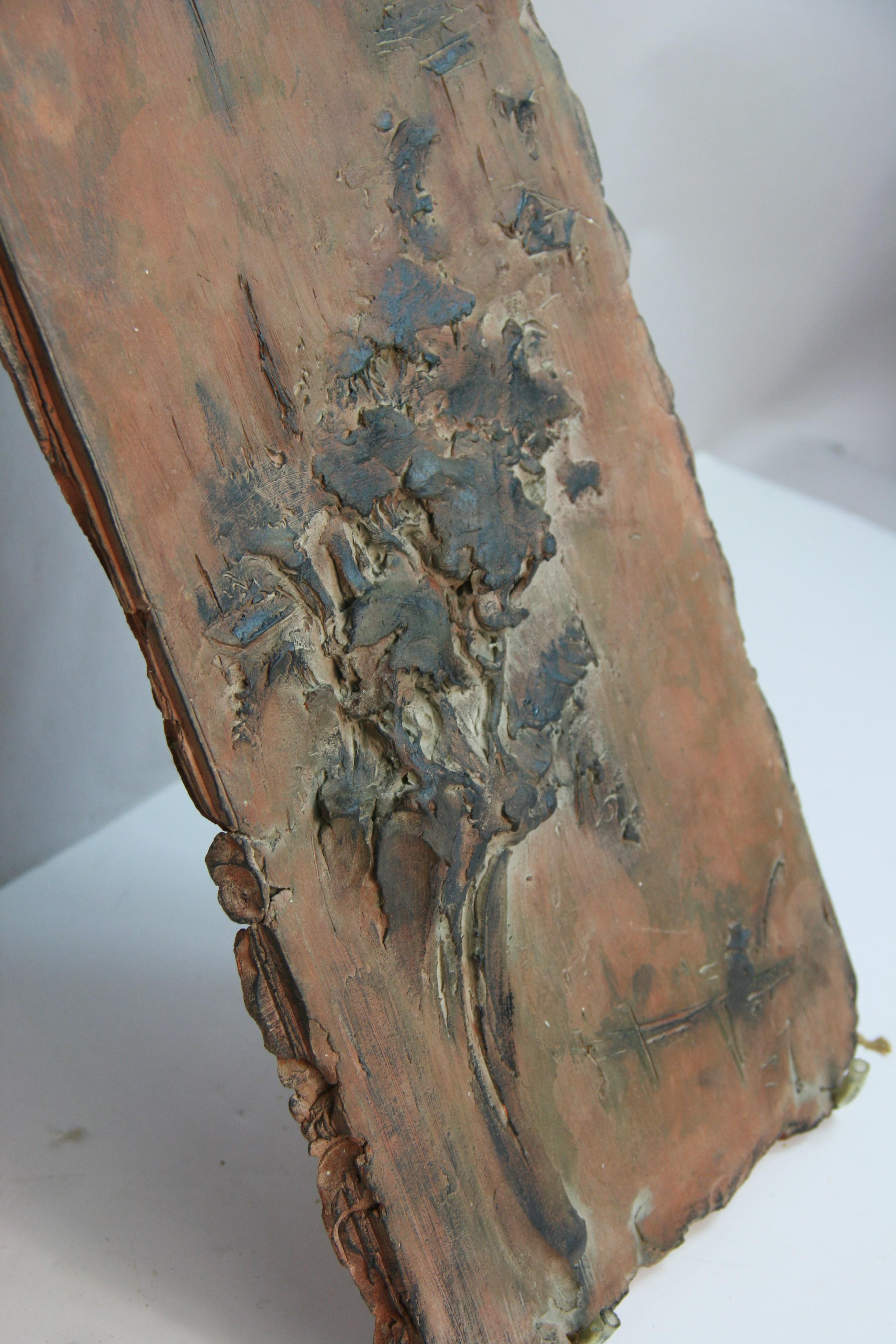 Japanese Pair Antique  Terracotta Wall Panels For Sale 15