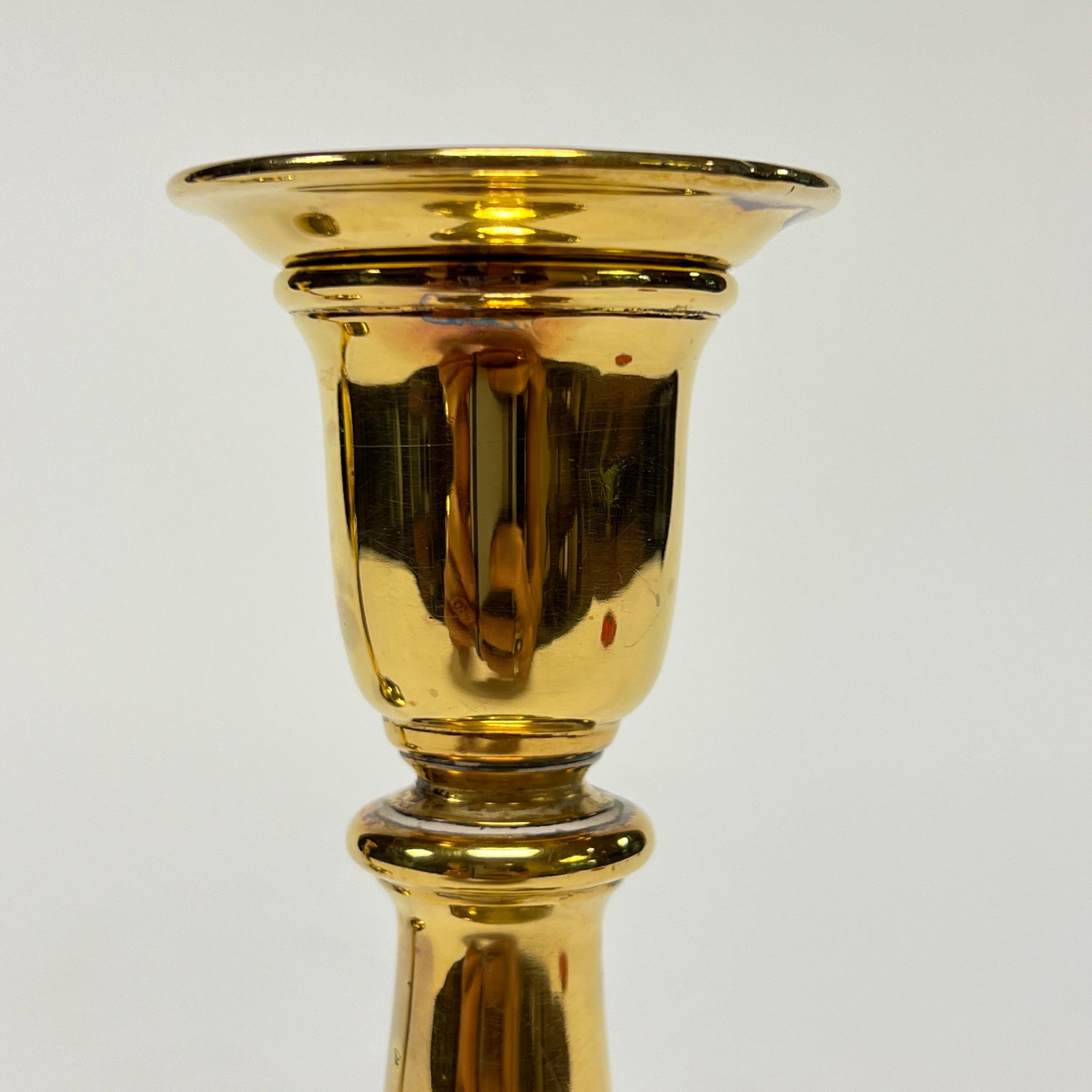 Coppia di antichi candelabri in argento dorato Tiffany and Company in vendita 6
