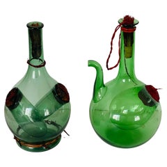 Pareja Vidrio Bliwn Bittles Único Antiguo