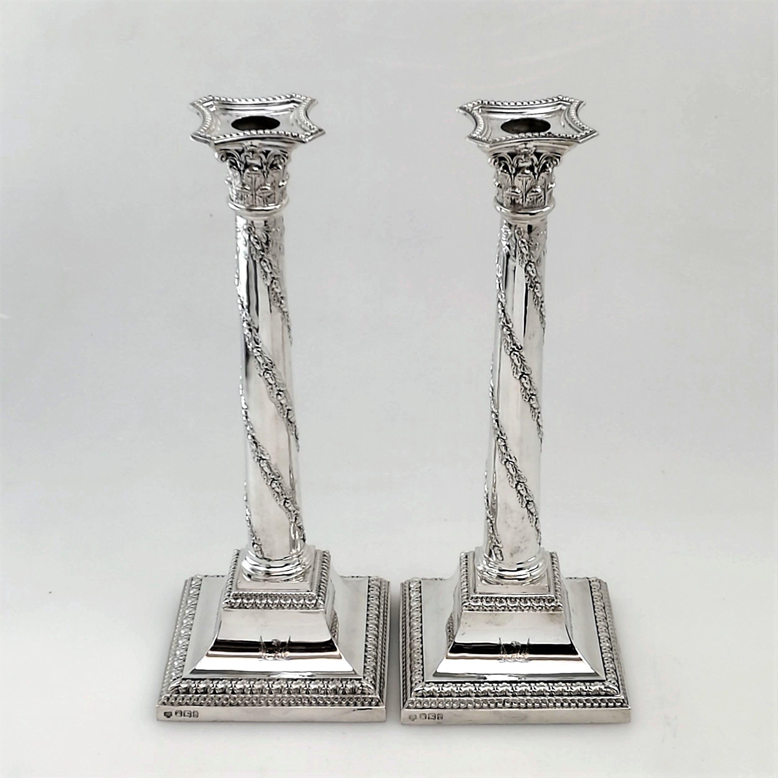 Pair of Antique Victorian 5-Light Candelabra 1894 '3-Light and Candlesticks' In Good Condition In London, GB