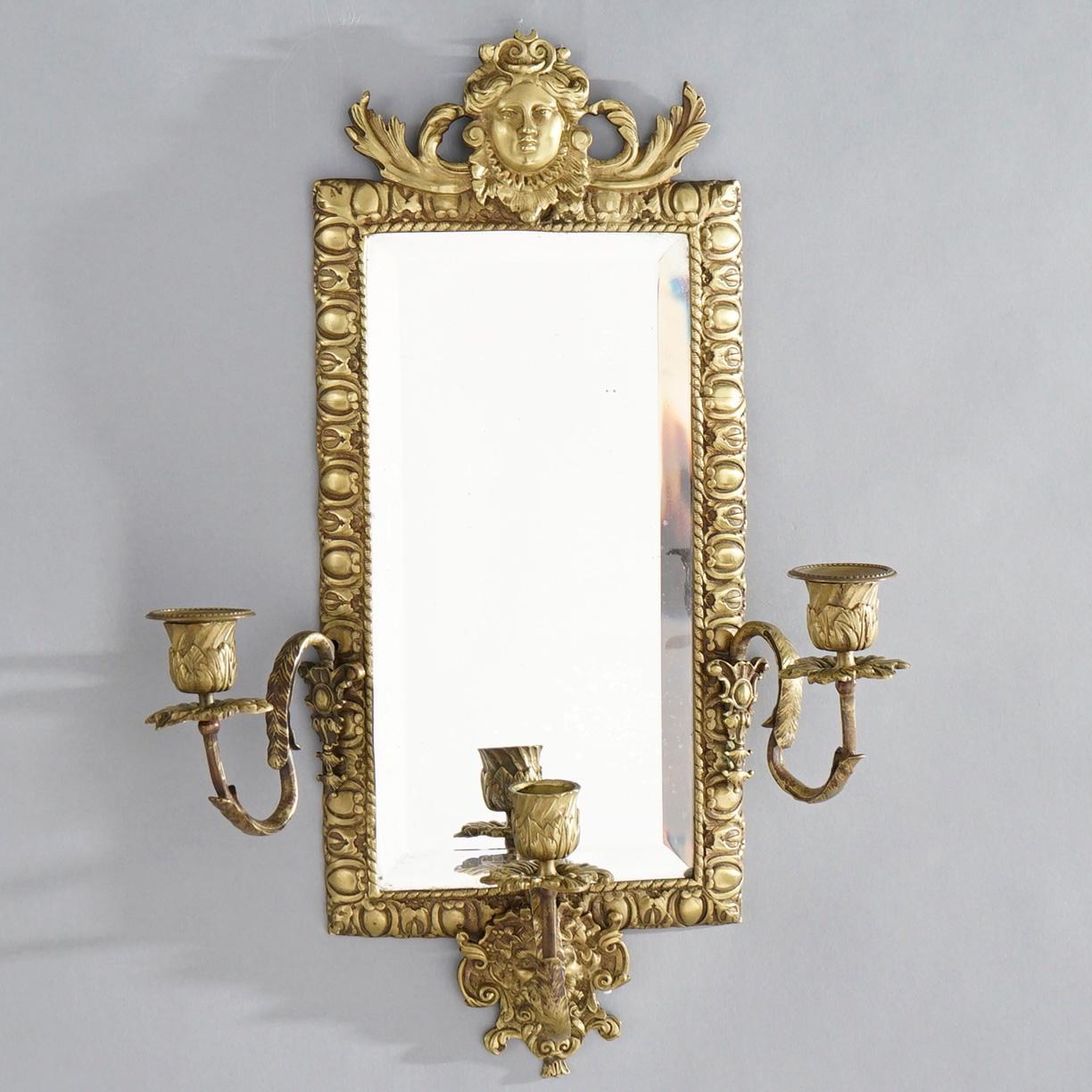 antique mirror wall sconce