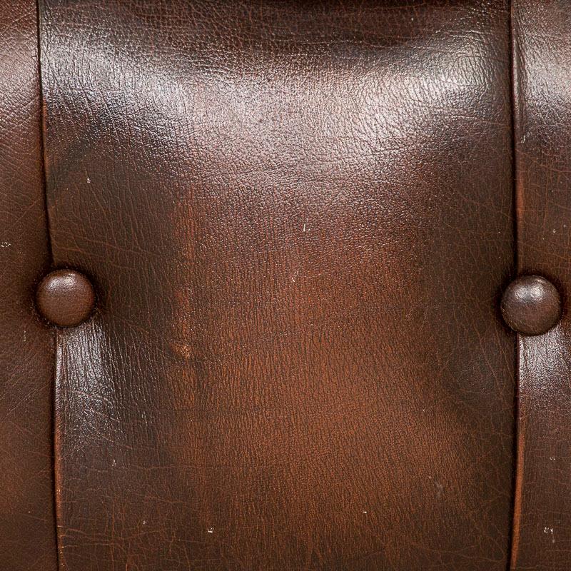 Vintage Leather English Chesterfield Club Chairs 4