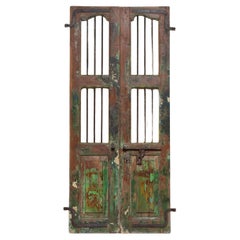Carved Sunburst Dog Gate From Gujarat - 19thC Carved Sunburst Dog Gate From Gujarat - 19thC