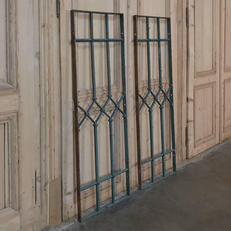 Pair of Antique Wrought Iron Panels at 1stdibs