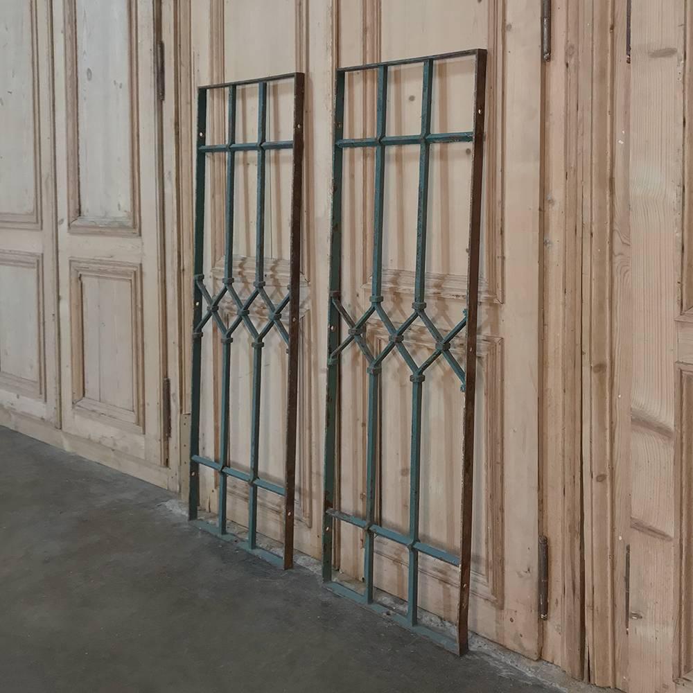 Belgian Pair of Antique Wrought Iron Panels