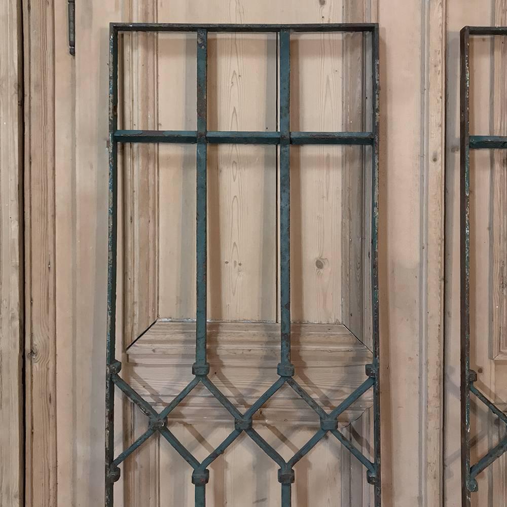 Hand-Crafted Pair of Antique Wrought Iron Panels