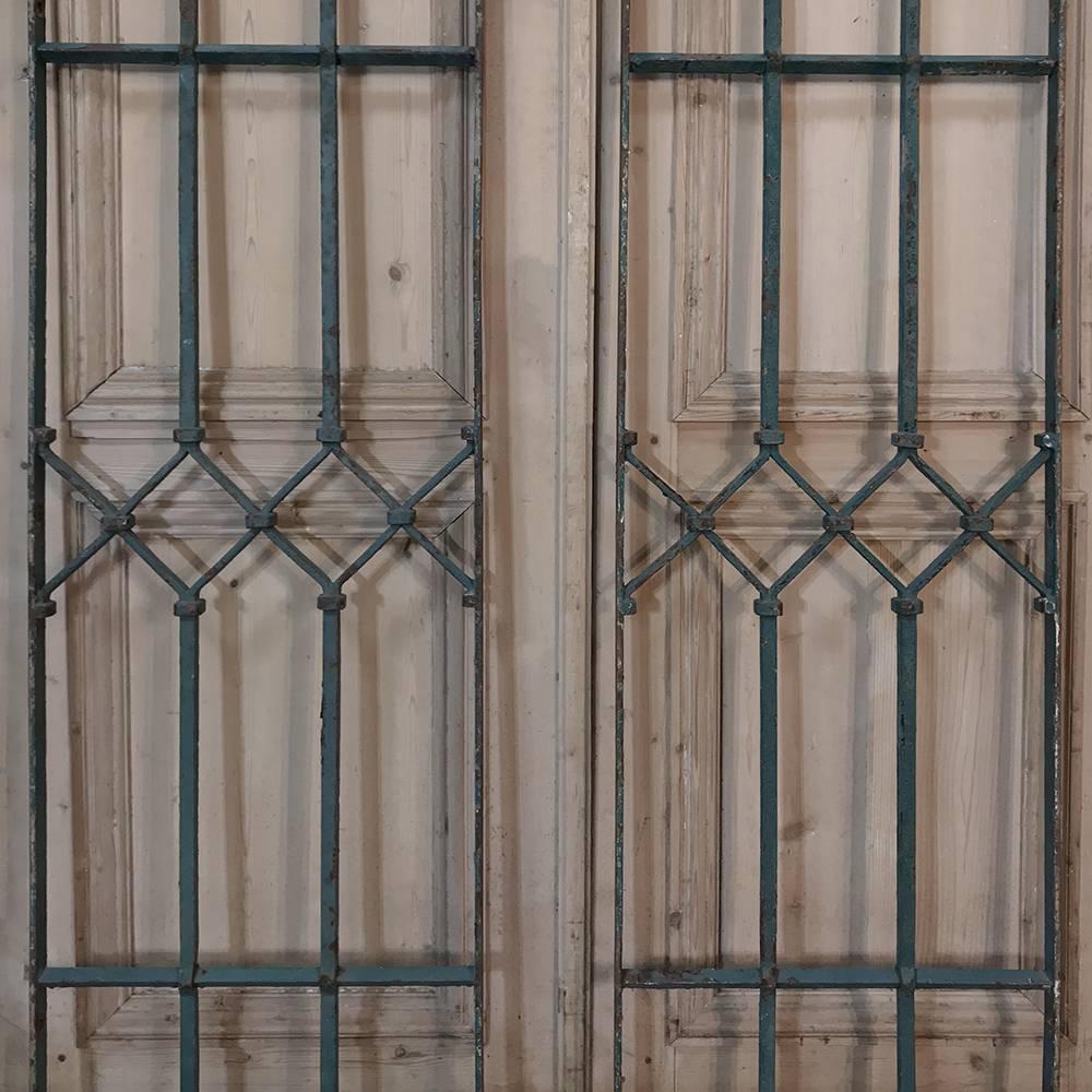 20th Century Pair of Antique Wrought Iron Panels