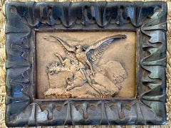 Pair Antoine-Louis Barye Eagle Plaques