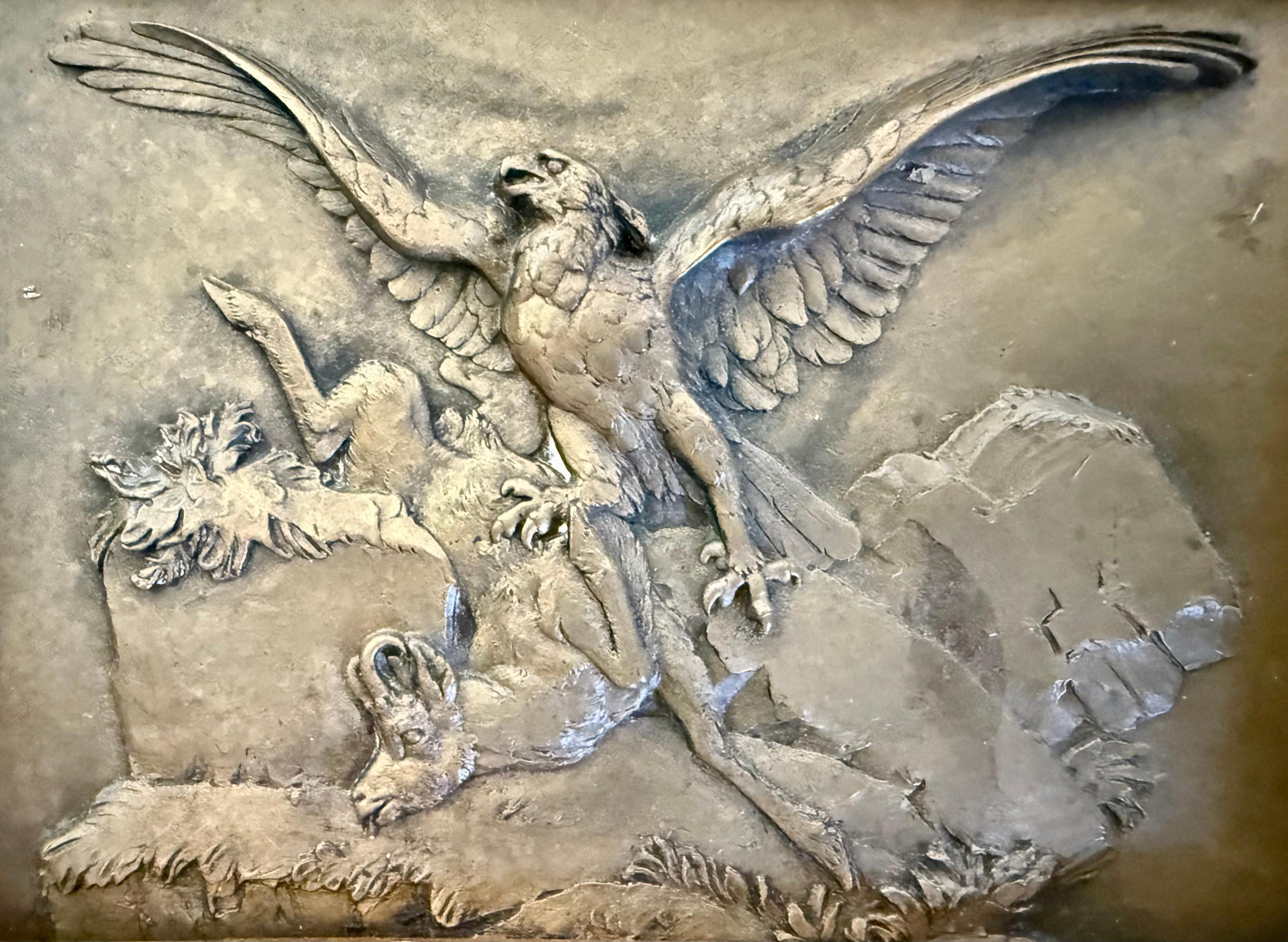 Pair Antoine-Louis Barye Eagle Plaques In Good Condition For Sale In New York, NY