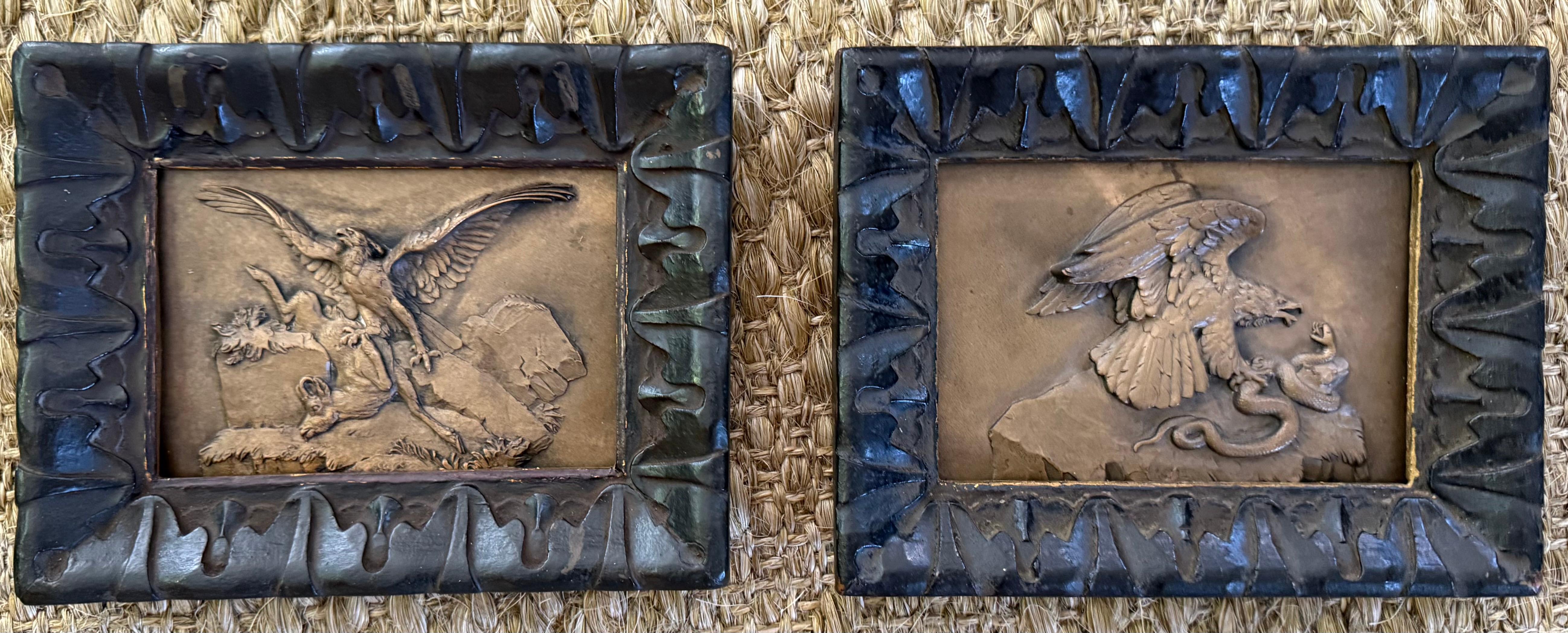 19th Century Pair Antoine-Louis Barye Eagle Plaques For Sale