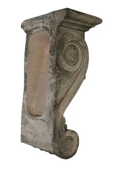 Pair Architectural Corbel Garden Wall Mounts Gothic Stone