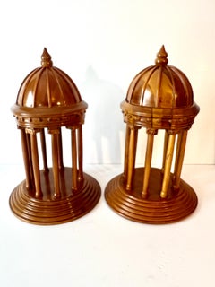 Pair Architectural Domed Wood Italian Grand Tour Style Gazebo's Neiman Marcus