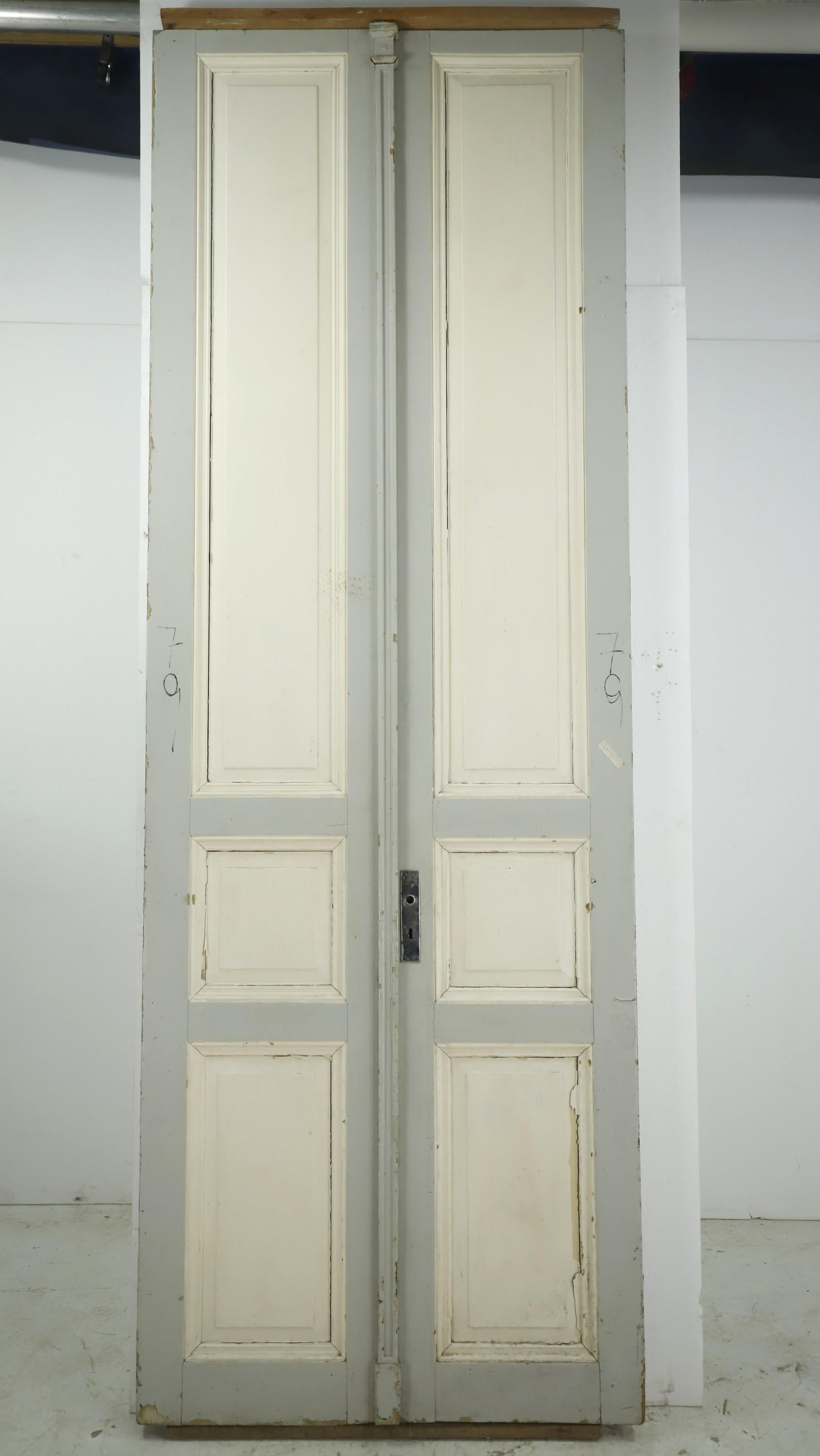 Pair Argentinean Tall Wood Doors 3 Panel  7