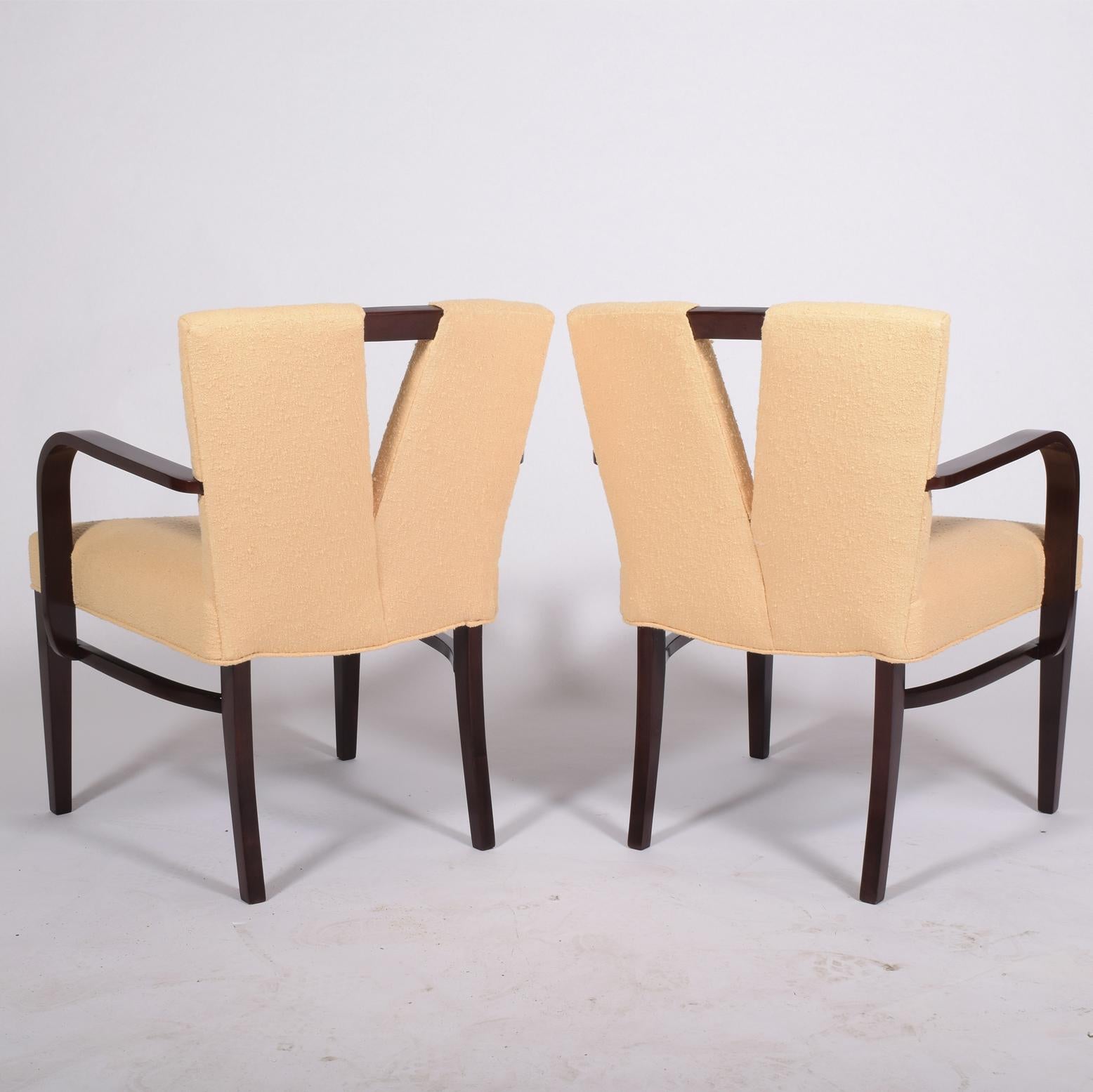 American Pair of Armchairs by Paul Frankl for Johnson Furniture For Sale