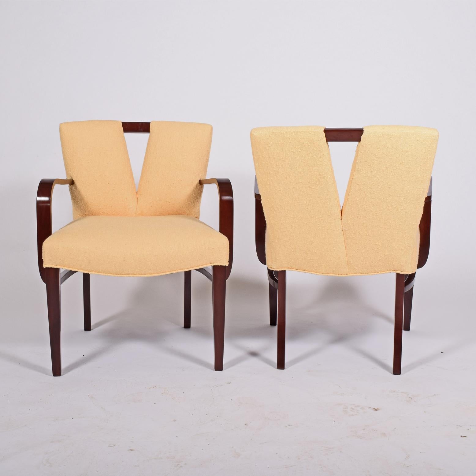 Pair of Armchairs by Paul Frankl for Johnson Furniture In Good Condition For Sale In Hudson, NY