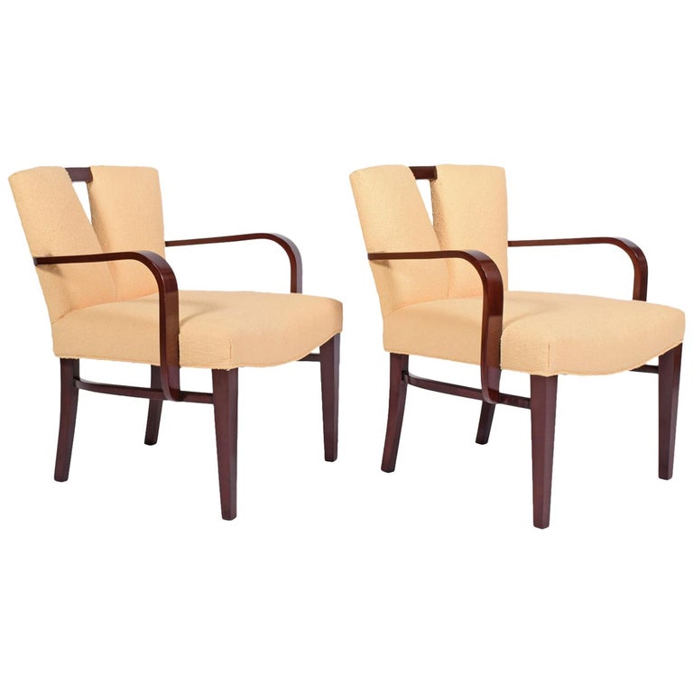 Pair of Armchairs by Paul Frankl for Johnson Furniture For Sale at 1stDibs