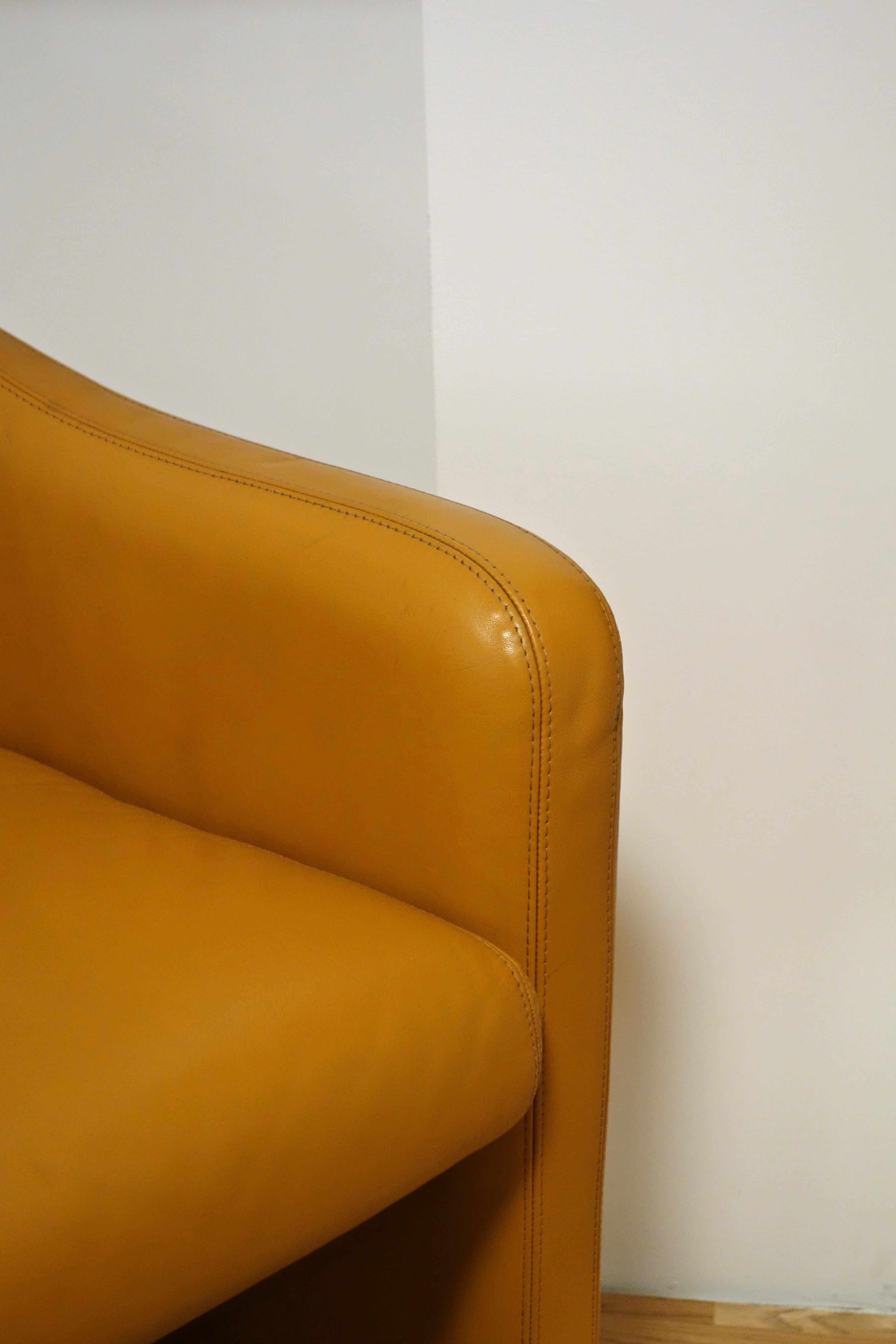 Pair Armchair PS142 Leather by Eugenio Gerli for Tecno, Italy 1960s 4