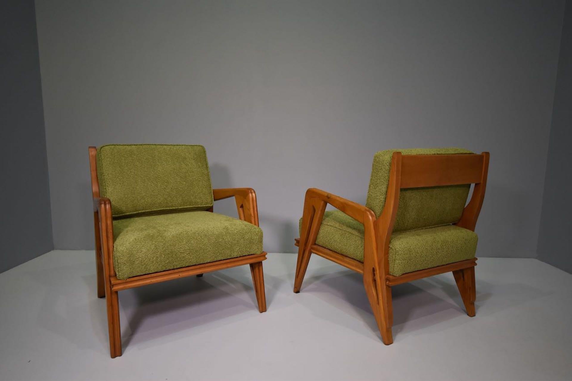 Pair  Armchairs and Sofa Franco Campo & Carlo Graffi Appelli & Varesio Edition For Sale 8