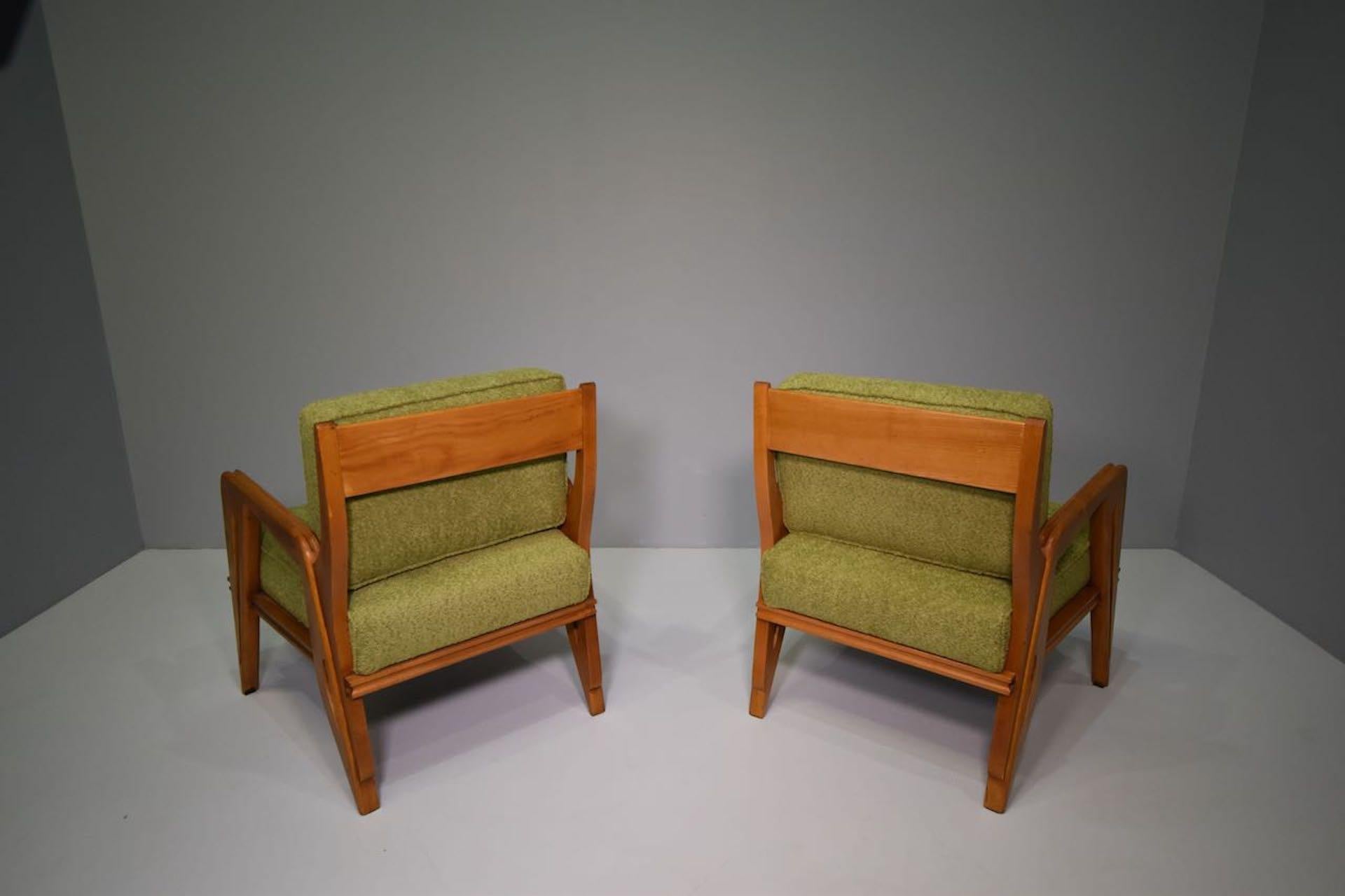Pair  Armchairs and Sofa Franco Campo & Carlo Graffi Appelli & Varesio Edition For Sale 13